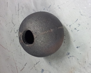 Sphere of hollow iron